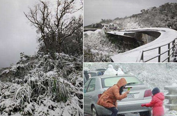 超級寒流來襲　小礁溪也飄雪