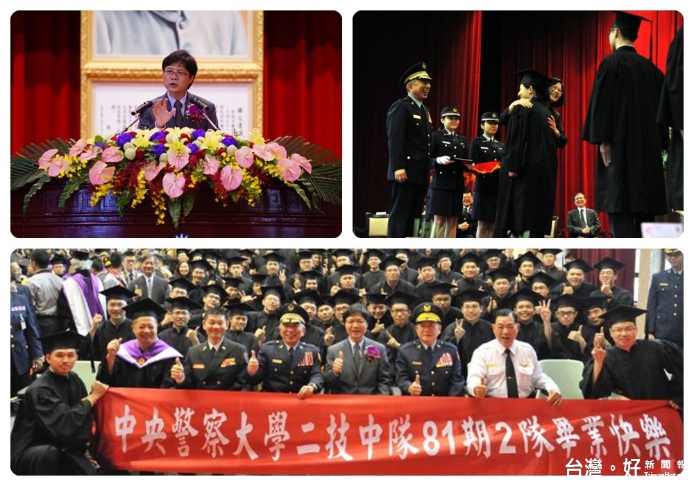 葉俊榮部長致詞,提了「清廉、果決、智慧、愛心」八個字,期許每一位畢業生,為民服務的,不負人民所託。