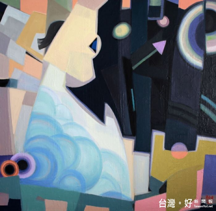 蔡永明老師擅長研發新素材運用於創新媒材,形塑出獨特的細緻風貌。