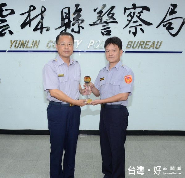 北港分局水林分駐所獲績優單位　警長黃明昭公開表揚