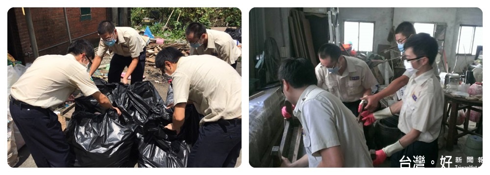 環保局替代役男與華山基金會合作,協助行動不便的獨居長輩清掃居住環境。