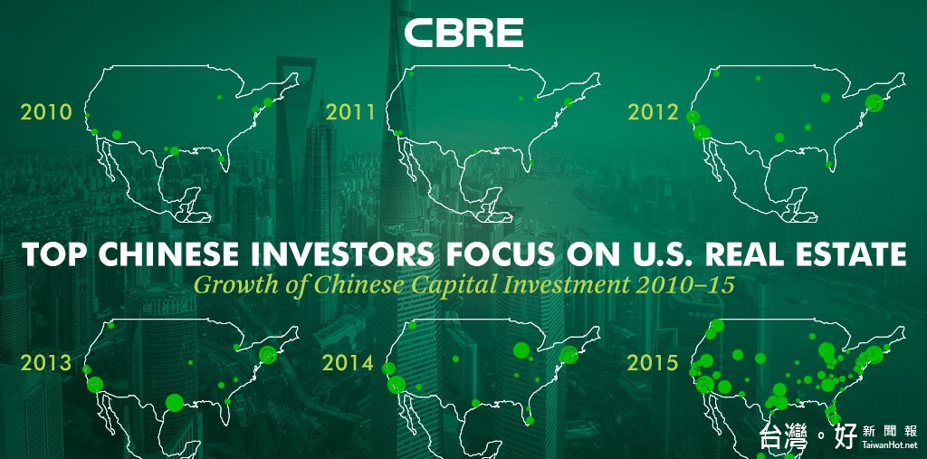 中國投資者對美房地產投資持續增長,並不斷開拓投資新地域(圖/ CBRE – Capital Watch.com)