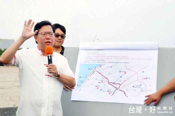 市府也規劃4條的接駁路線,提供從台鐵楊梅、富岡站、高鐵桃園站參觀的民眾搭乘。