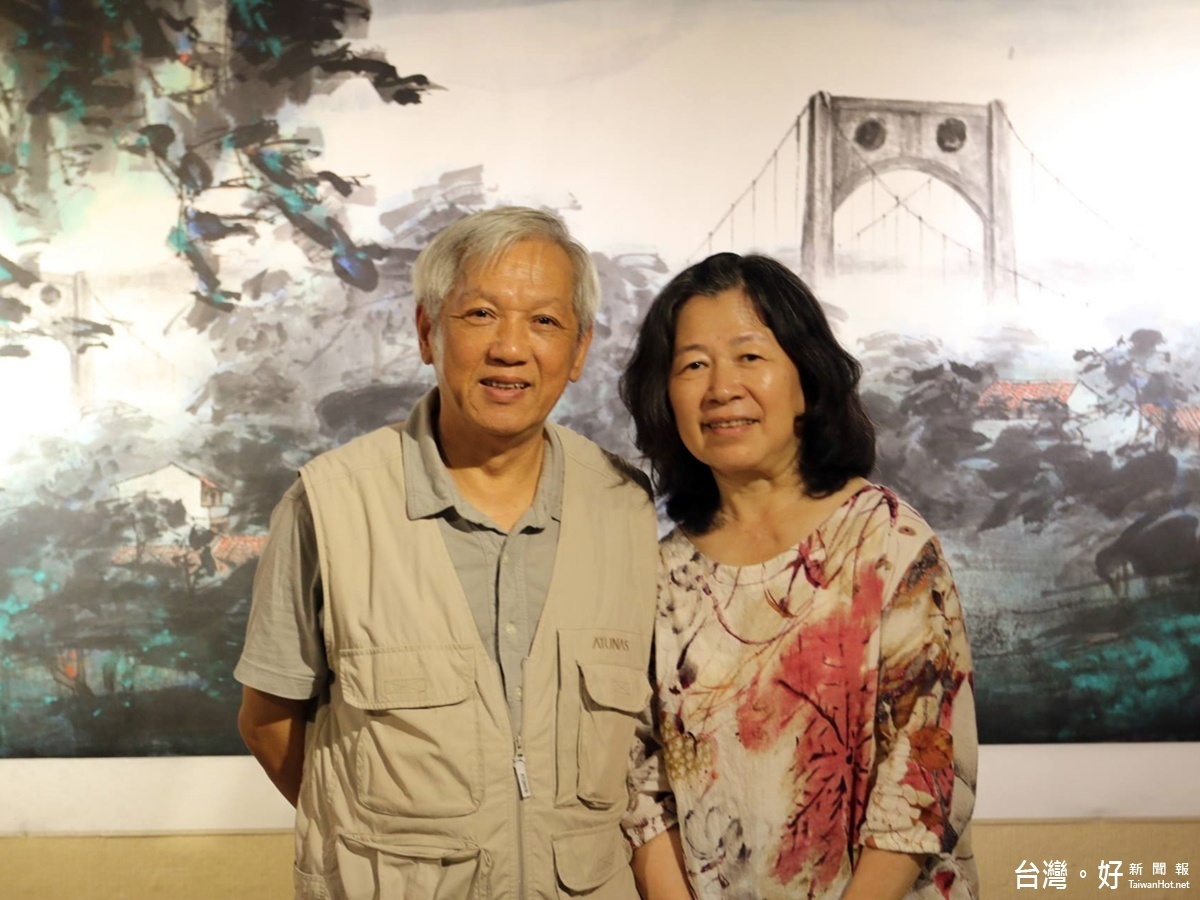 黃哲夫水墨創作展,色彩大膽嫣麗文化局展出