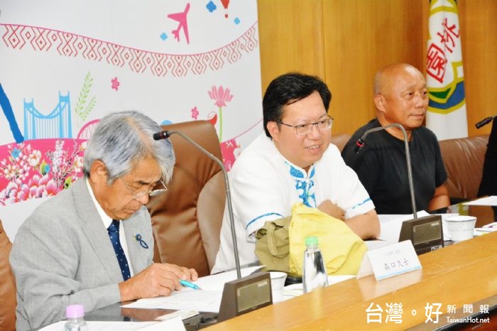 鄭市長接見日本香川縣小豆島町訪問團,期待雙方未來能夠透過兩大藝術展,建立友好關係,進行多元交流。