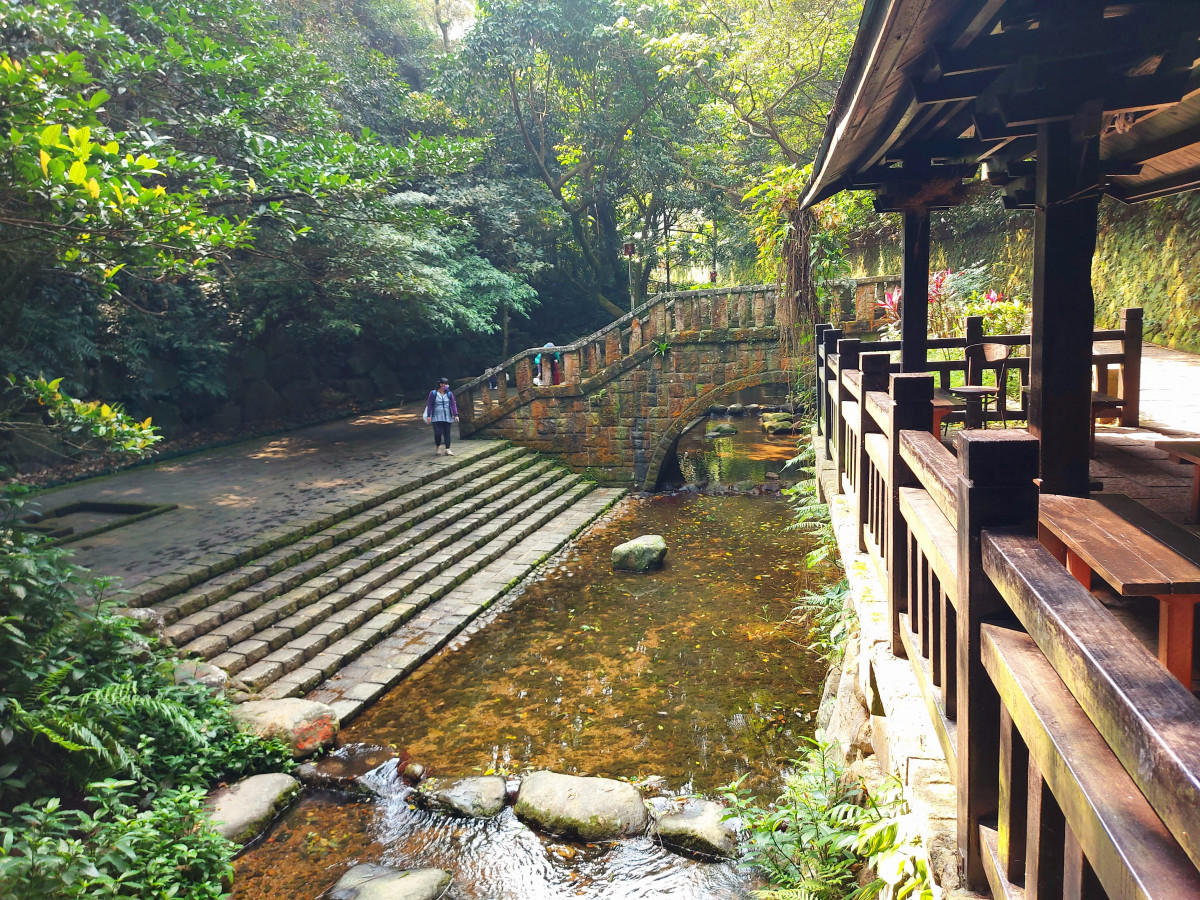 砌石階梯、平台及涼亭（圖／北市大地處提供）