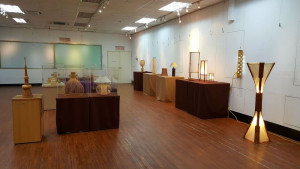 賴進益竹藝燈具展，集集鎮文化服務所圖書館四樓展出。