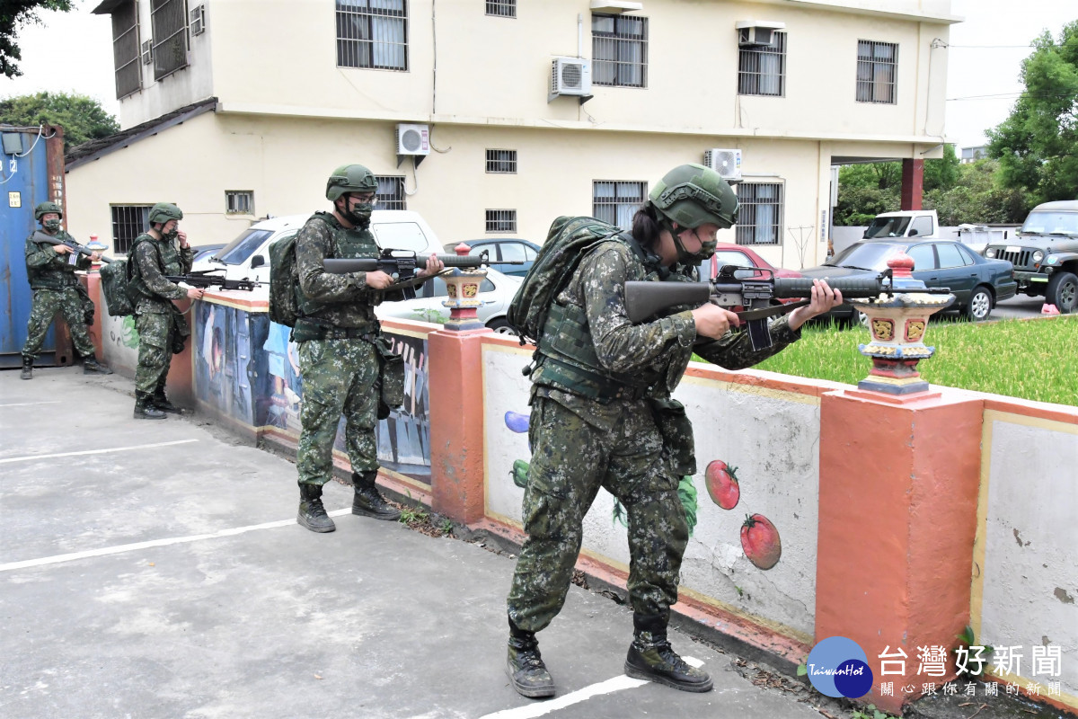 257旅步兵營111年教育召集訓練。圖／化縣政府提供