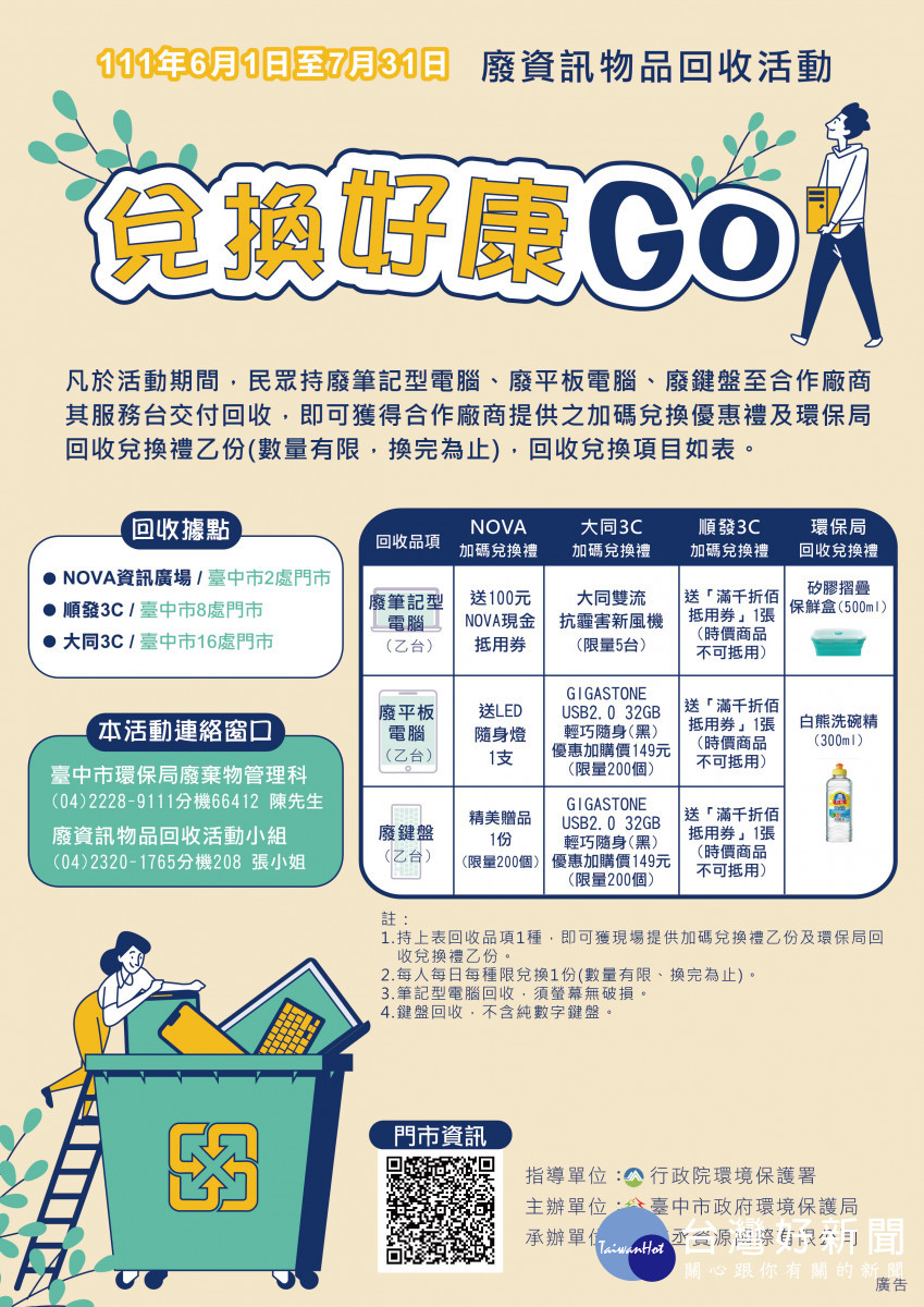 廢資訊物品回收活動 兌換好康GO