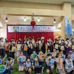 《游於藝》巡迴展於台中市北屯區仁美國小舉辦「遇見大未來」成果展，由13所學校及市府環保局一同參展。