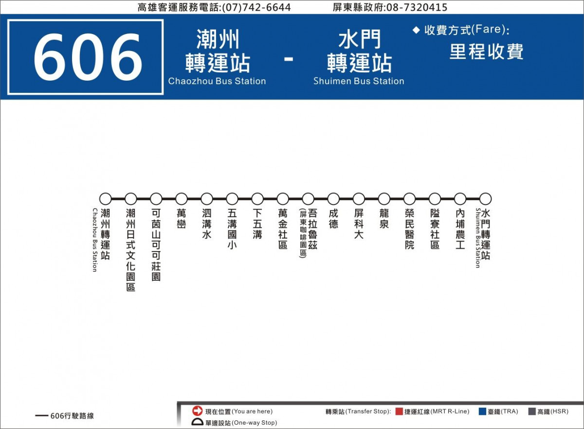 屏東新闢「606潮州-水門」公車路線　8/1起上線營運