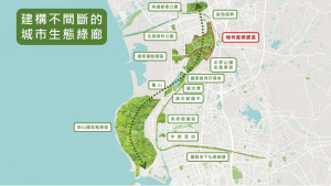 ▲楠梓產業園區將串起北從都會公園南至柴山風景區的生態廊道。