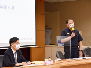 新北檢察長毛有增今(18)日親率主任檢察官洪三峯及檢察官王聖涵三重警分局查賄制暴工作任務協調會
