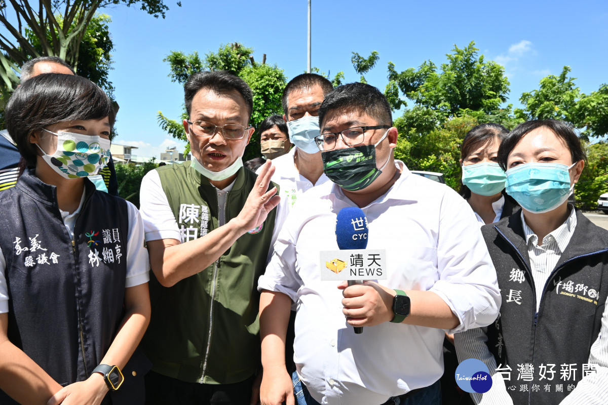 嘉義縣立委蔡易餘、嘉義縣議員陳柏麟、林緗亭、中埔鄉長李碧菁表達不滿，並正式向嘉義市焚化爐宣戰／陳致愷攝影