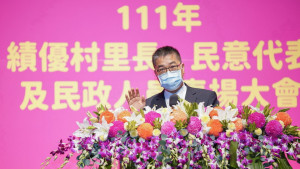 ▲內政部長徐國勇出席時表示，利用同心圓學說的概念代表「咱同心」，象徵大家團結一致會讓台灣更好。（圖／記者 許高祥 翻攝）