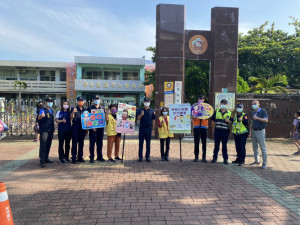 白河警分局開學首日啟動「護童專案」／警方提供