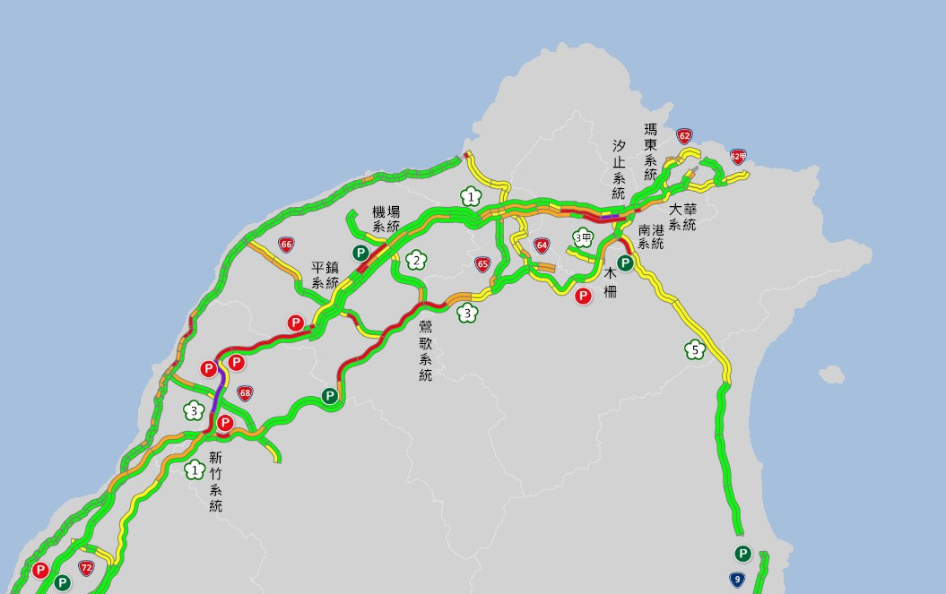 （圖／翻攝自高公局即時路況）