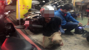 ▲嫌犯被捕時還對警謊稱是車禍事件，最後警方依竊盜現行犯移送高雄地檢署偵辦。