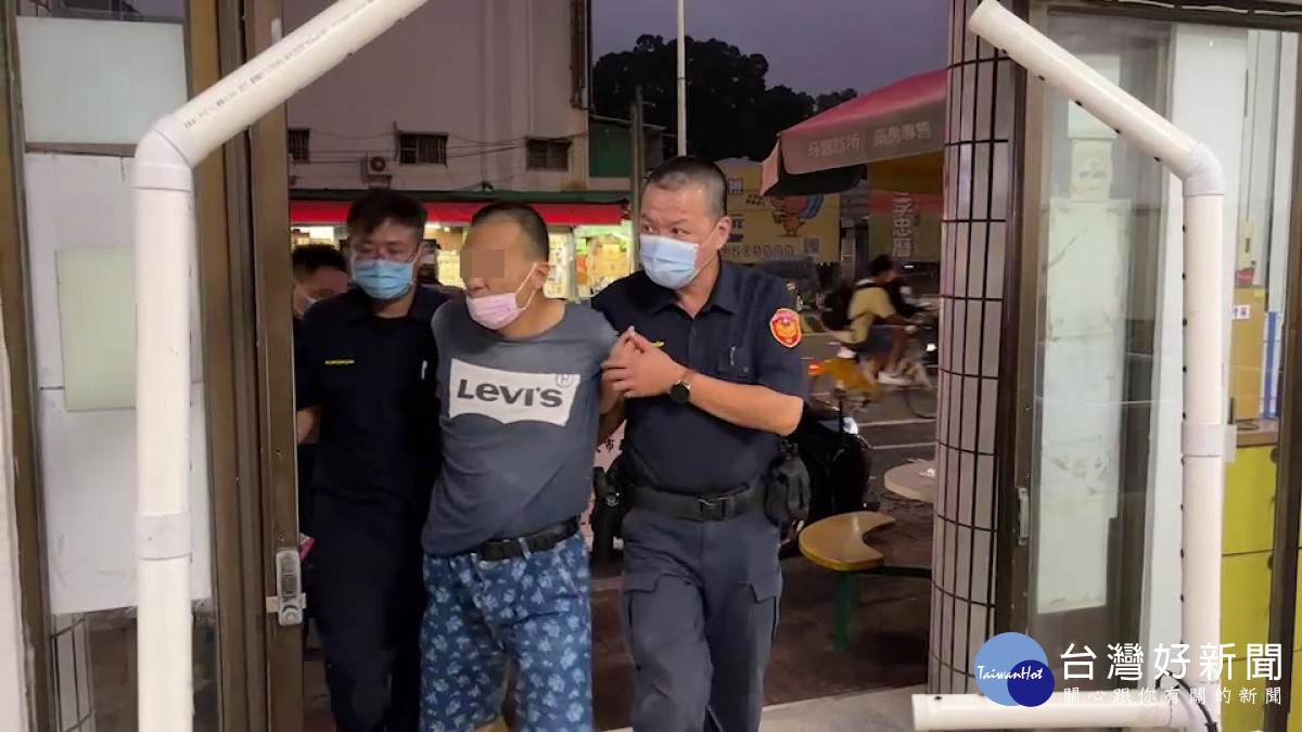 林男逃逸不到兩小時就遭警方逮捕／陳致愷翻攝