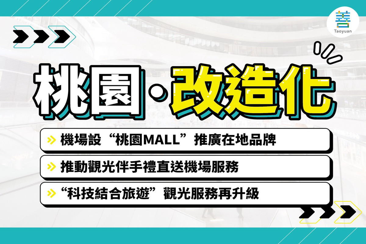 國民黨桃園市長參選人張善政提出桃園觀光政見～「改造化」。