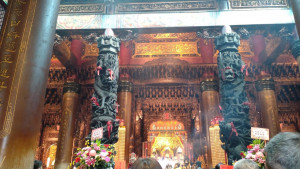 北斗奠安宮慶祝東螺開基媽祖飛昇得道日，十六間宮廟主神祝賀。圖／記者鄧富珍攝
