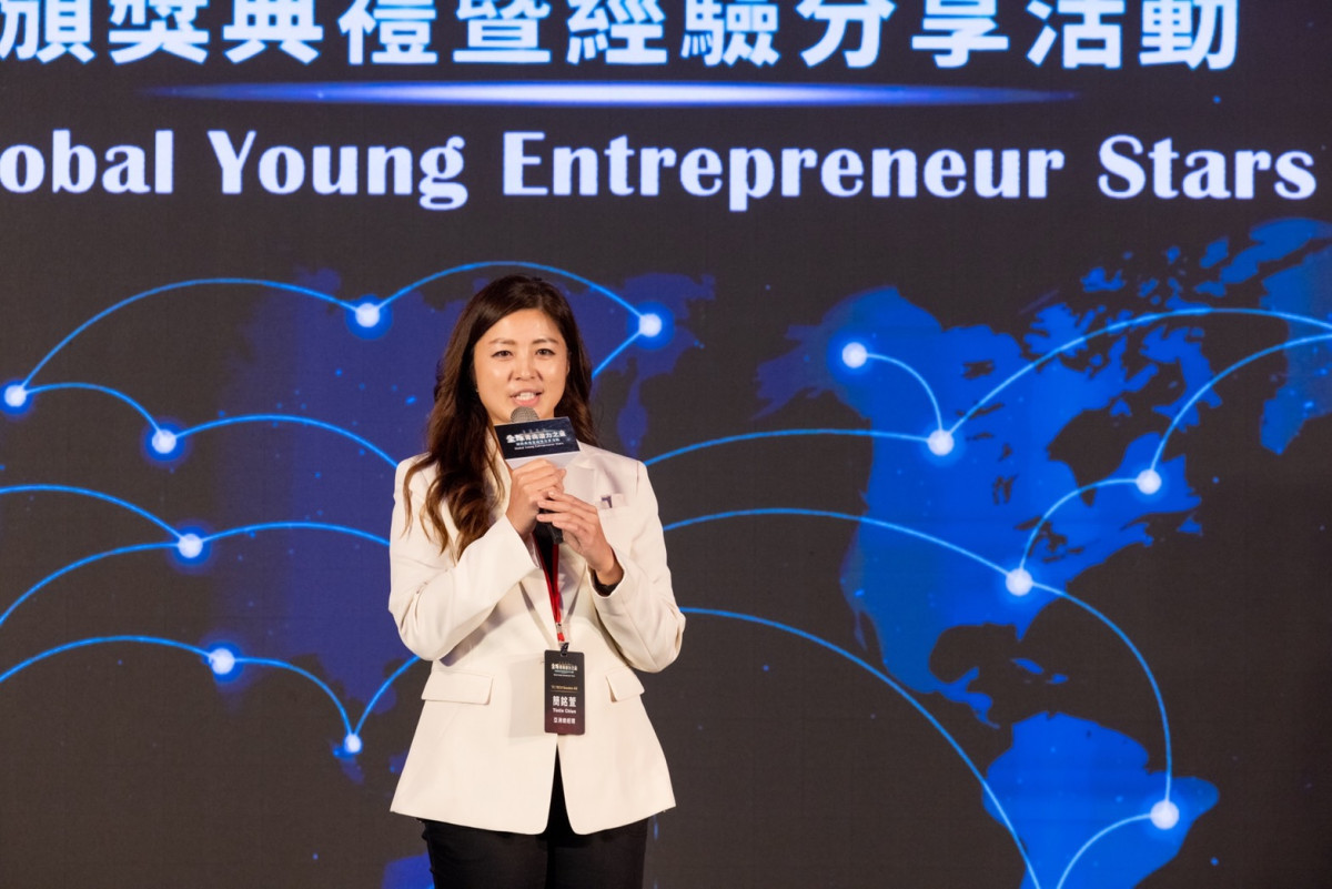 第二屆全球青商潛力之星得獎青商簡銘萱經驗分享。