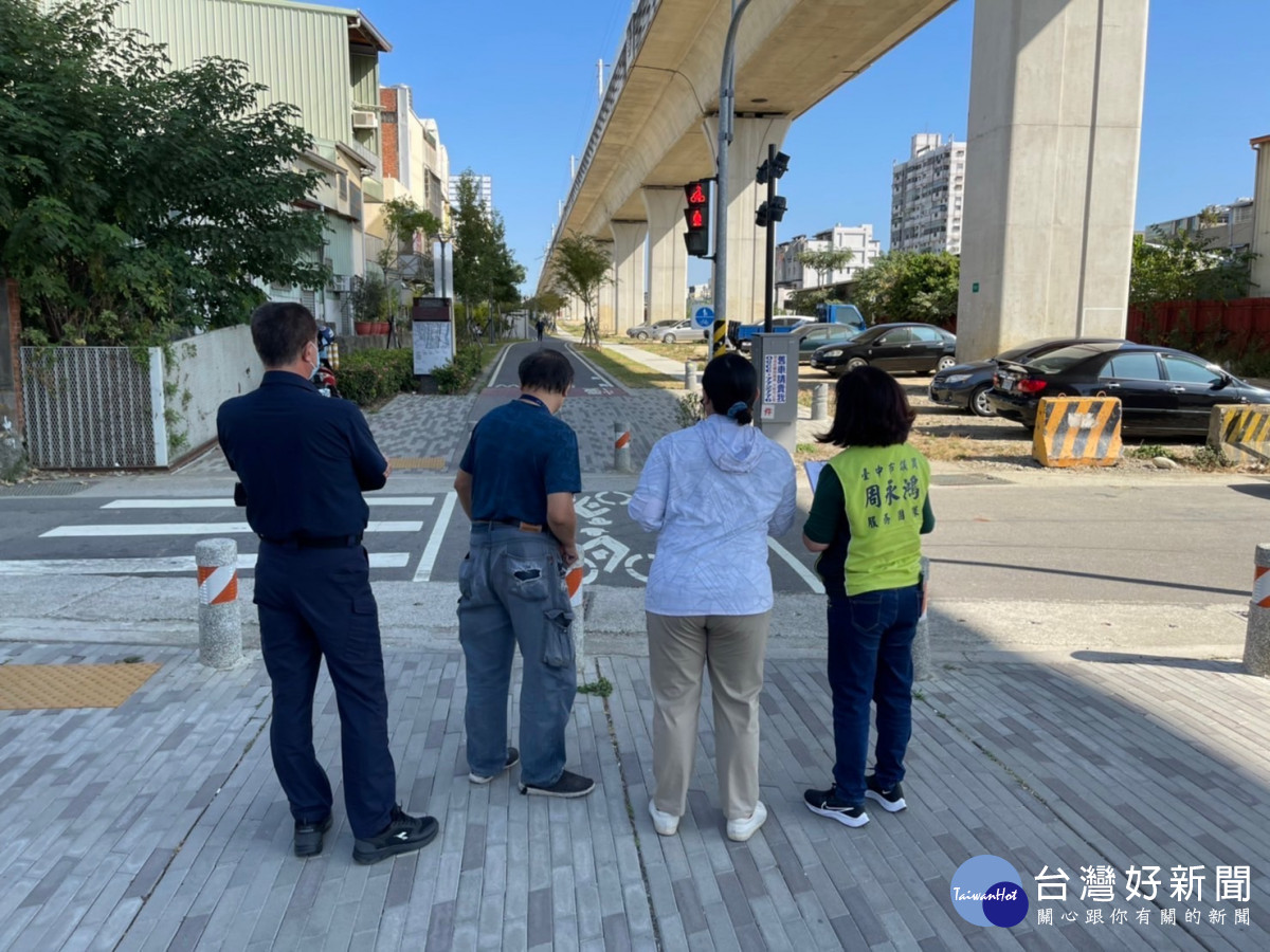 綠空廊道潭子段合作街路口腳踏車頻追撞汽機車 會勘改善