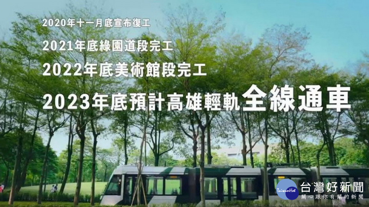 ▲高市府2023年底將環狀輕軌成圓，以完整高雄的公共運輸路網。<br />
