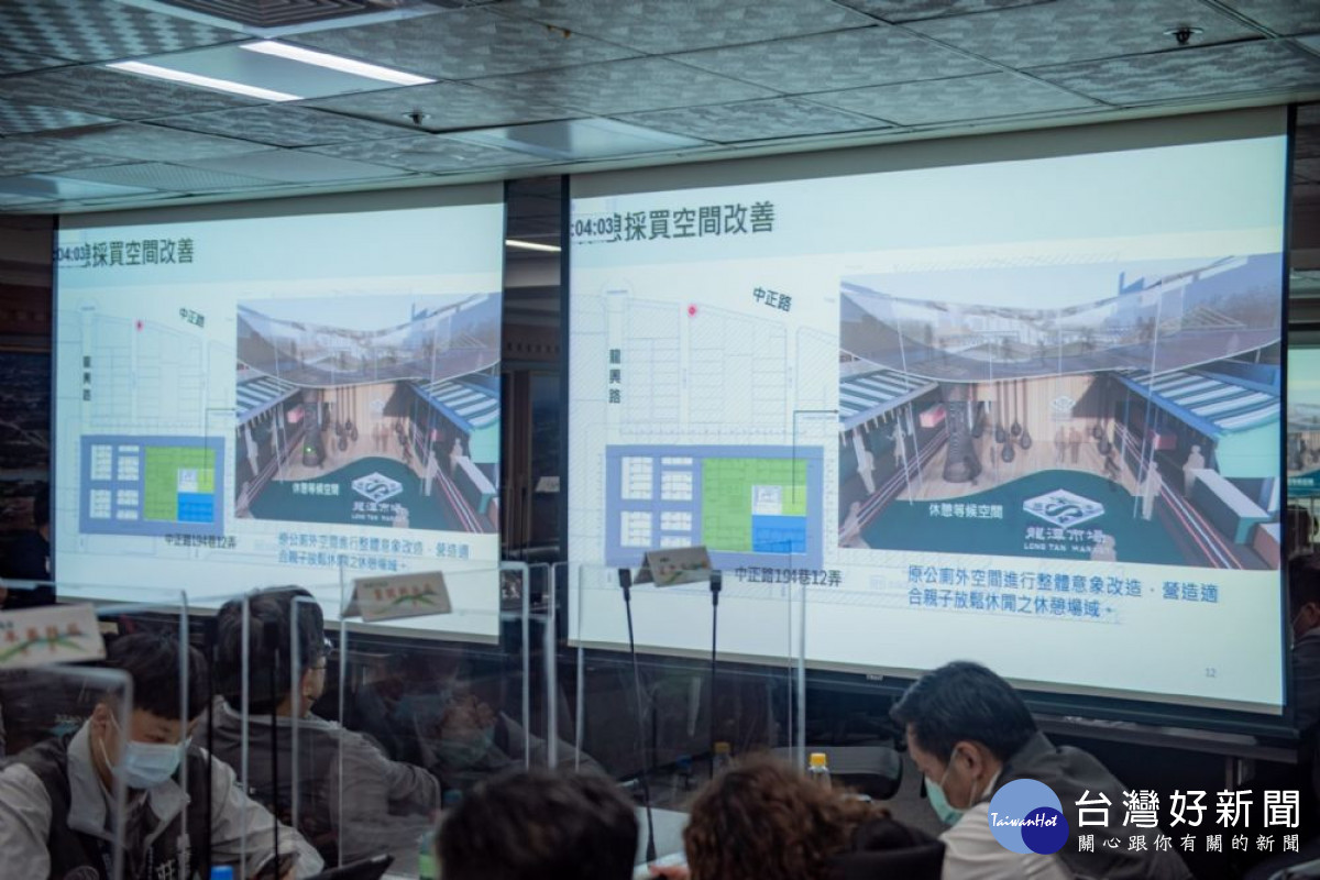 經發局向經濟部申請「市集沿街風貌再造計畫」補助，推動龍潭市場改造計畫。