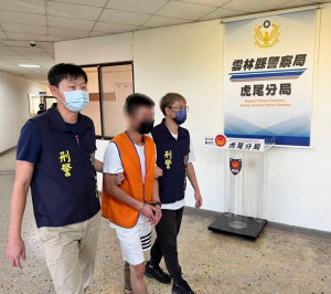 雲林警方循線逮捕開車撞警逃逸的郭姓通緝犯／警方提供