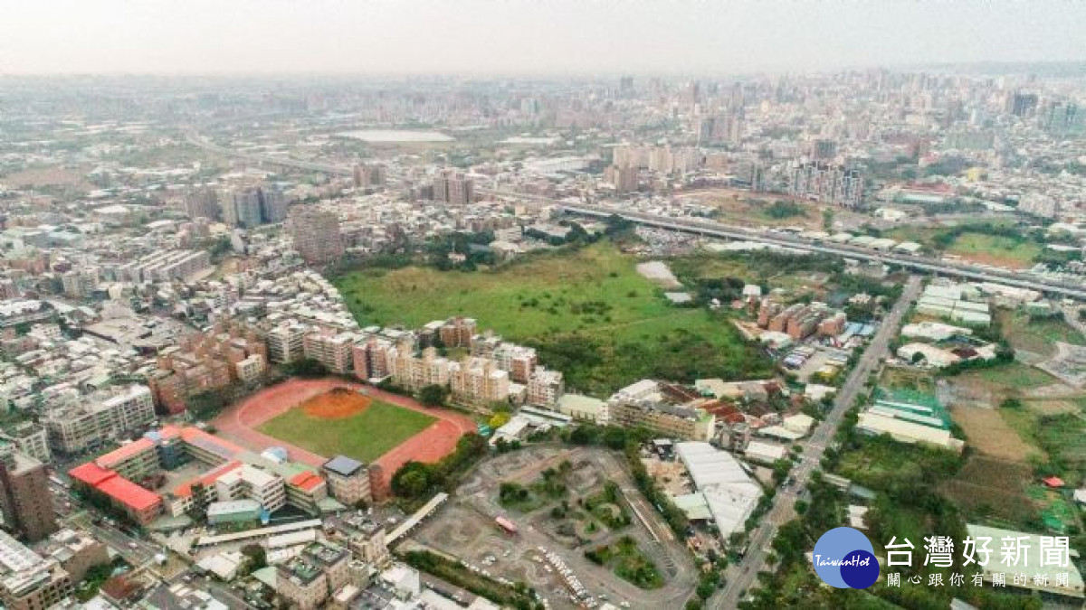 八德區大勇市地重劃區空拍圖。