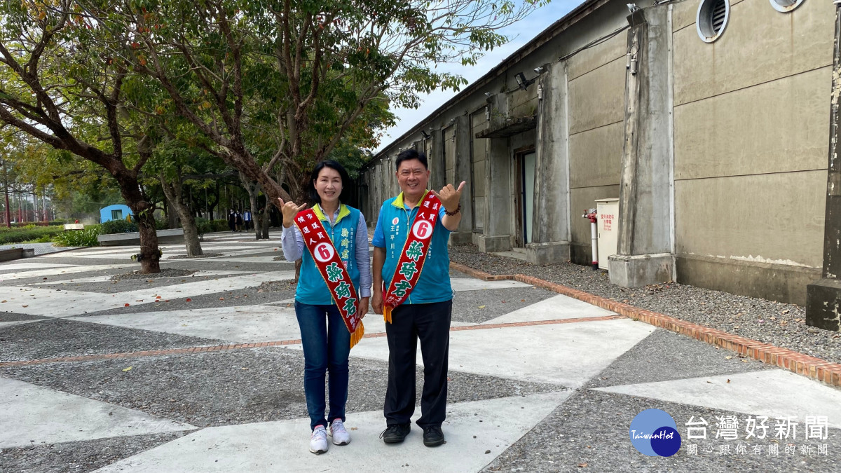 無黨籍台南市大北門區市議員蔣琦君推出政見，要將蕭壠文化園區轉型為東南亞文化園區。（莊牧之攝）