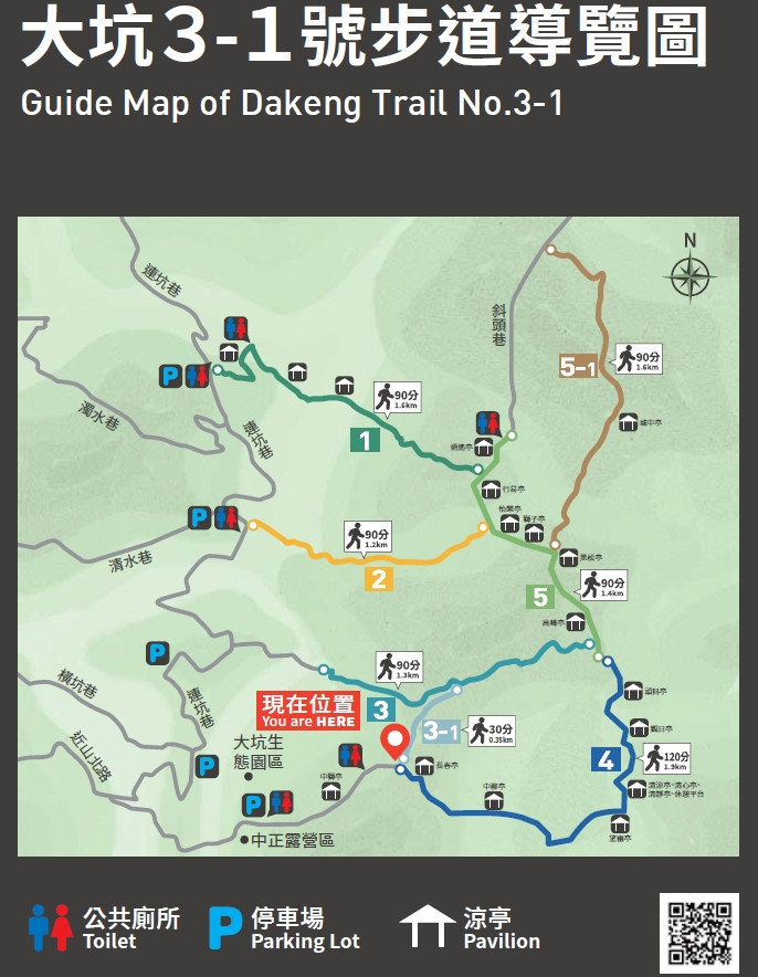 大坑3-1號登山步道導覽系統建置