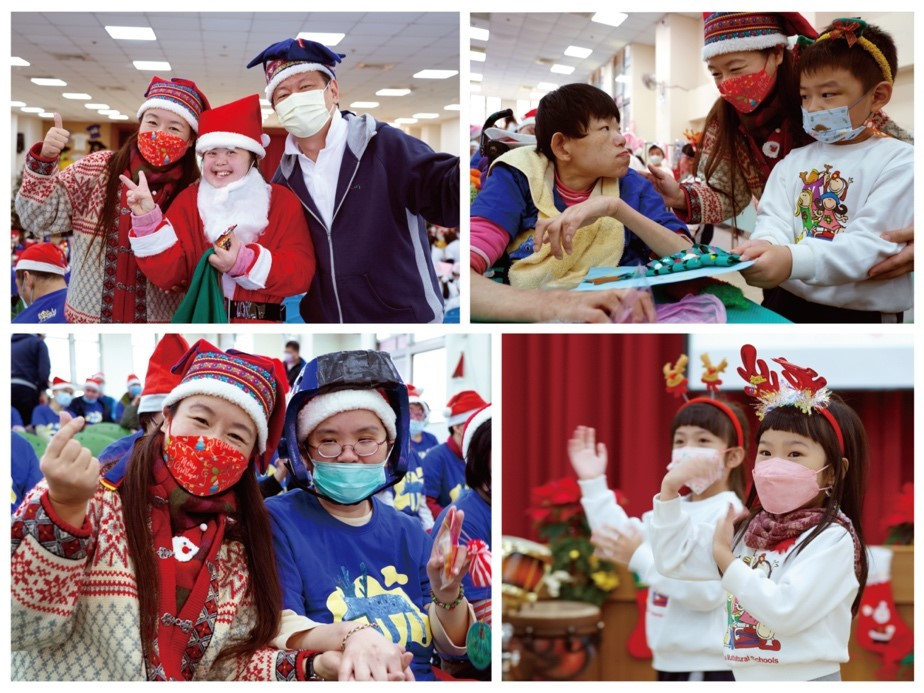 凱斯幼兒園大班師生每年都會前往樂山教養院，進行寒冬送溫情的公益活動。