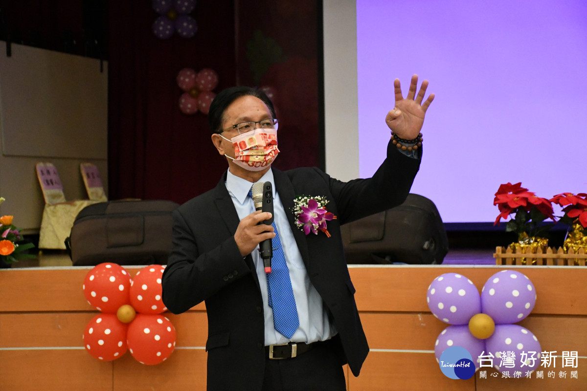 順利連任的林世賢市長在宣誓就職第19屆彰化市長致詞時細數4年任內4大政績並許下大願。圖／彰化市公所提供