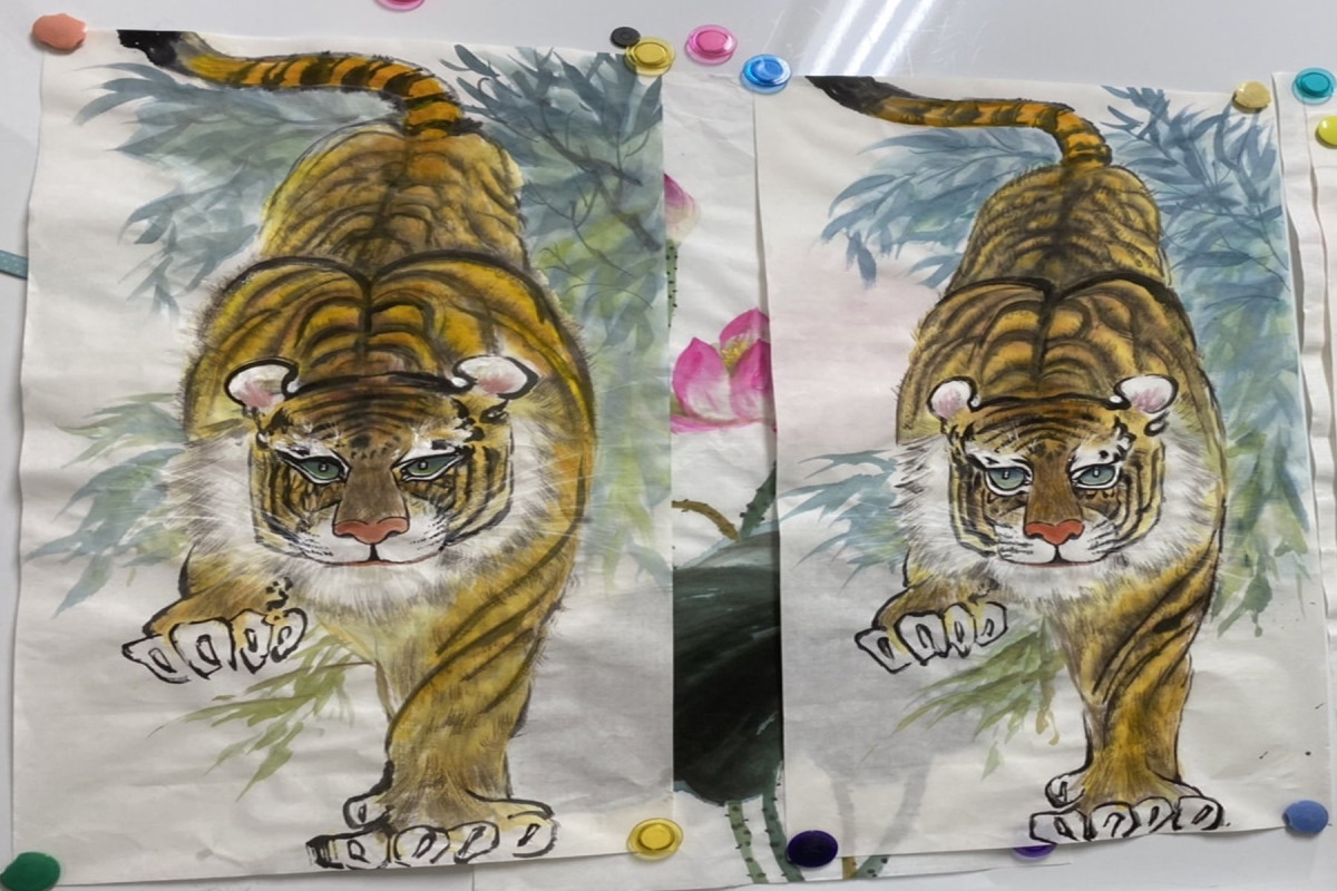 陳昆和的虎畫頗具水平。