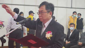▲許晋榮宣誓時表示，將全力以赴讓中油煉製事業部更順、更好、前程更為亮麗。（圖／記者 許高祥 攝）