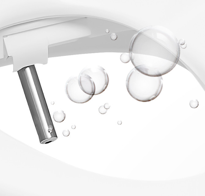 圖說：NOVITA利用空氣創造柔和且有節奏的水柱，間歇式清潔提供愉悅的沖洗體驗。