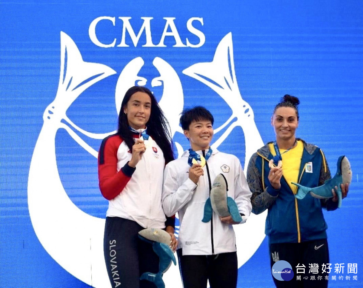 臺中好手何品莉勇奪世界蹼泳錦標賽200公尺雙蹼項目臺灣史上首金。