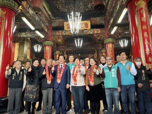 民進黨主席賴清德副總統南投市開臺湄洲慈善宮參香祈福