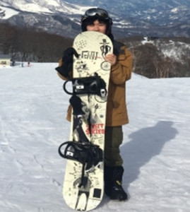 白馬滑雪場的段秉辰同學。
