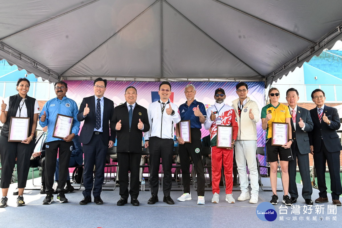 「2023亞洲盃射箭賽第一站暨世界排名賽」假國立體育大學田徑場舉行開幕式。