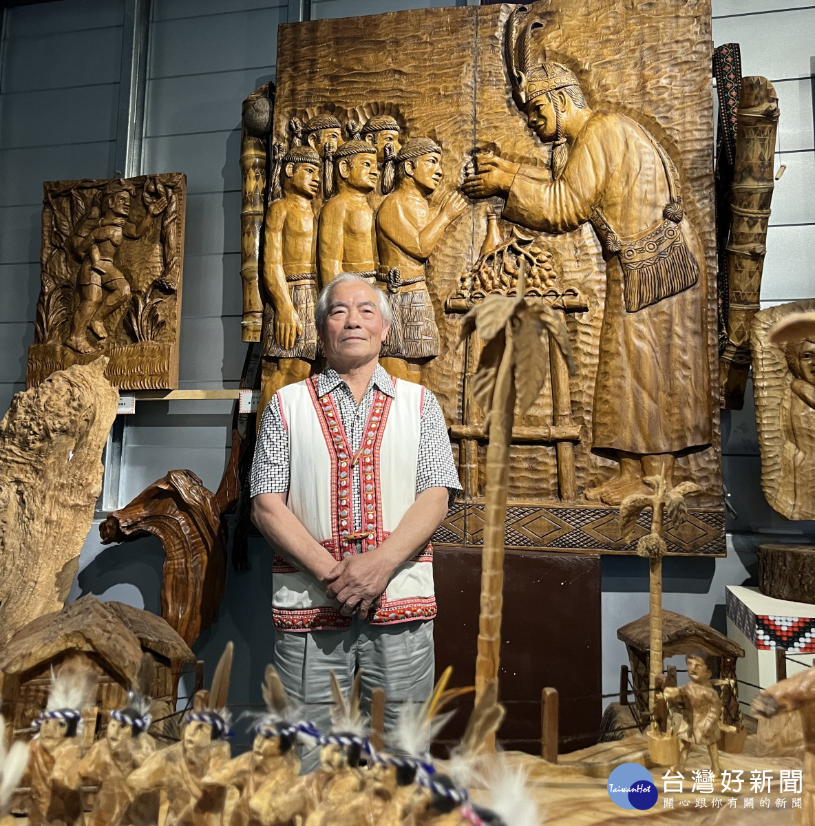 胡銀祿-卡兆馬耀木雕藝術聯展　呈現花蓮原住民工藝文化