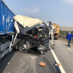 新屋區台66線高架道路西向10.6公里處發生一起車禍。