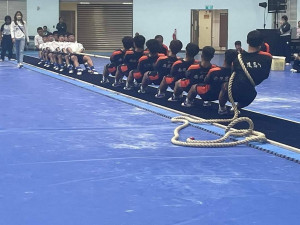 國立南投高中男組拔河獲冠軍。（南投高中提供）