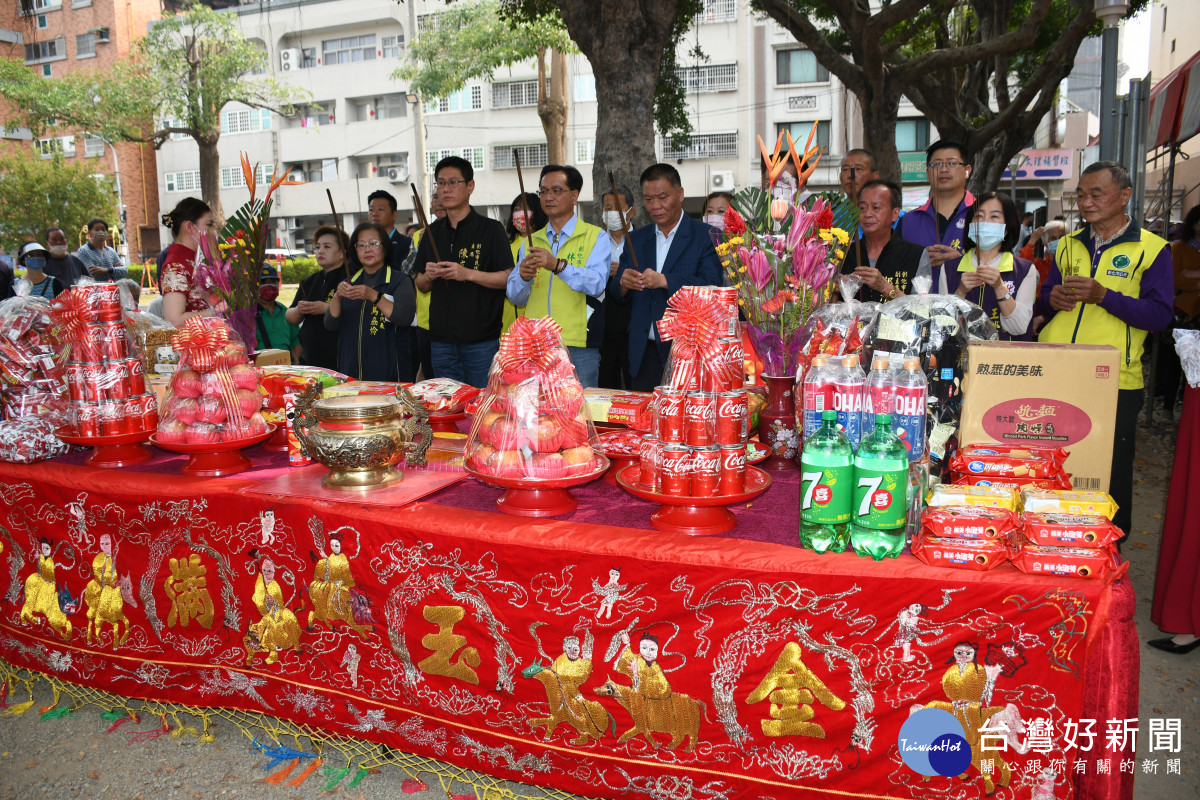 金馬公園第二期改善工程開工動土前先舉行祭拜儀式。圖／彰化公所提供