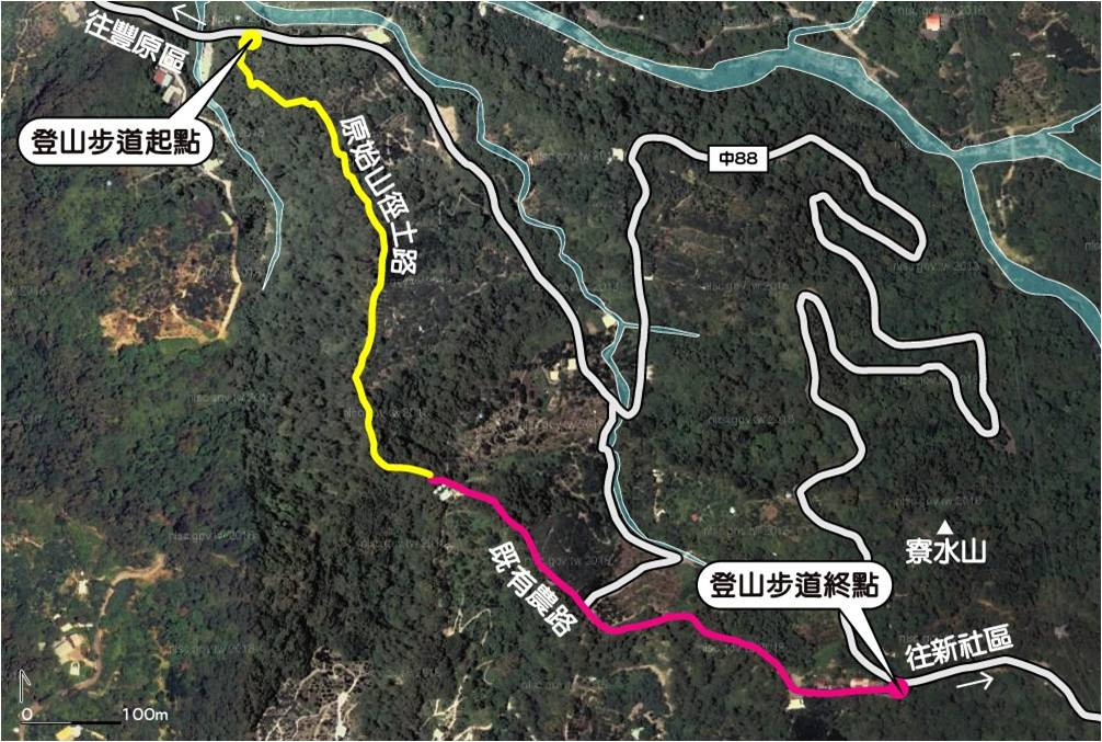 豐原萬里長城登山步道復建工程預計7月動工。