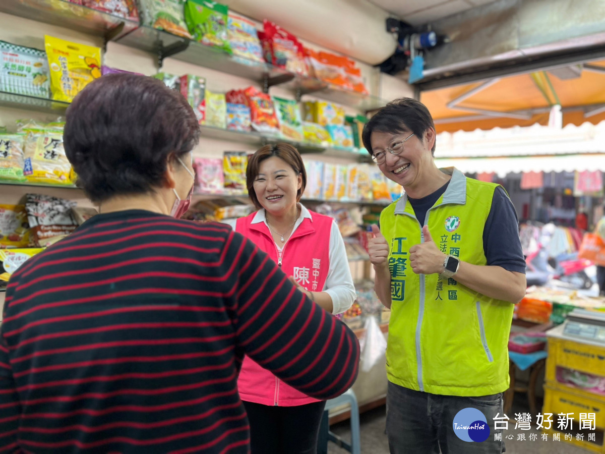 市議員江肇國強調選民是他最大後盾，今天一早就勤跑基層爭取為中六區民眾服務機會。市議員江肇國提供