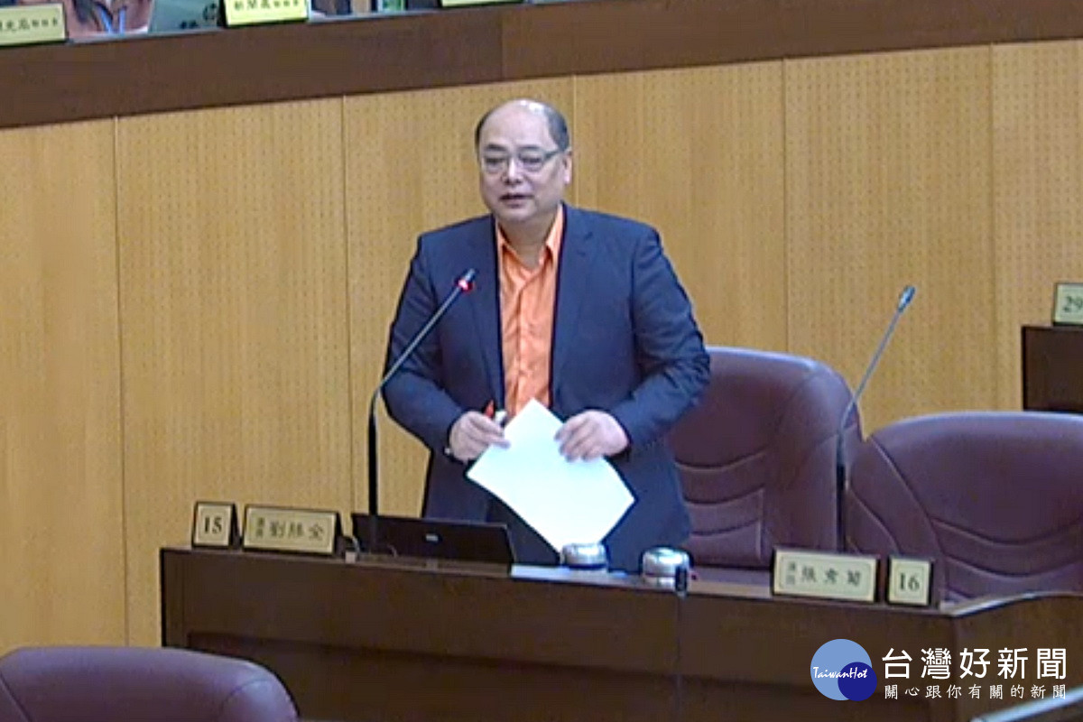 針對「2023年世界客家博覽會」，桃園市議員劉勝全於議事堂上提出質詢