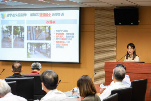 ▲高雄市政會議上，高市府要加速改善人行道及校園通學步道，持續務實提升人行環境。（圖／記者 許高祥 翻攝）
